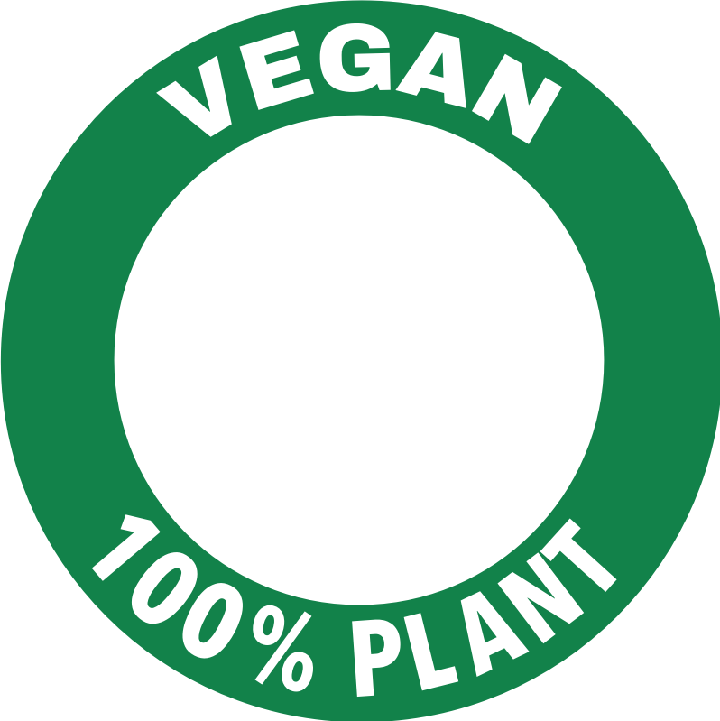 Vegan 100% plant based green frame with transparency - Openclipart