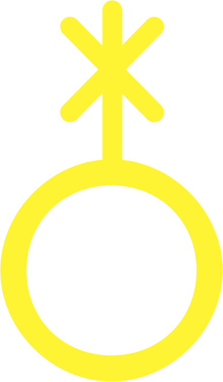 Non-binary icon in yellow 
