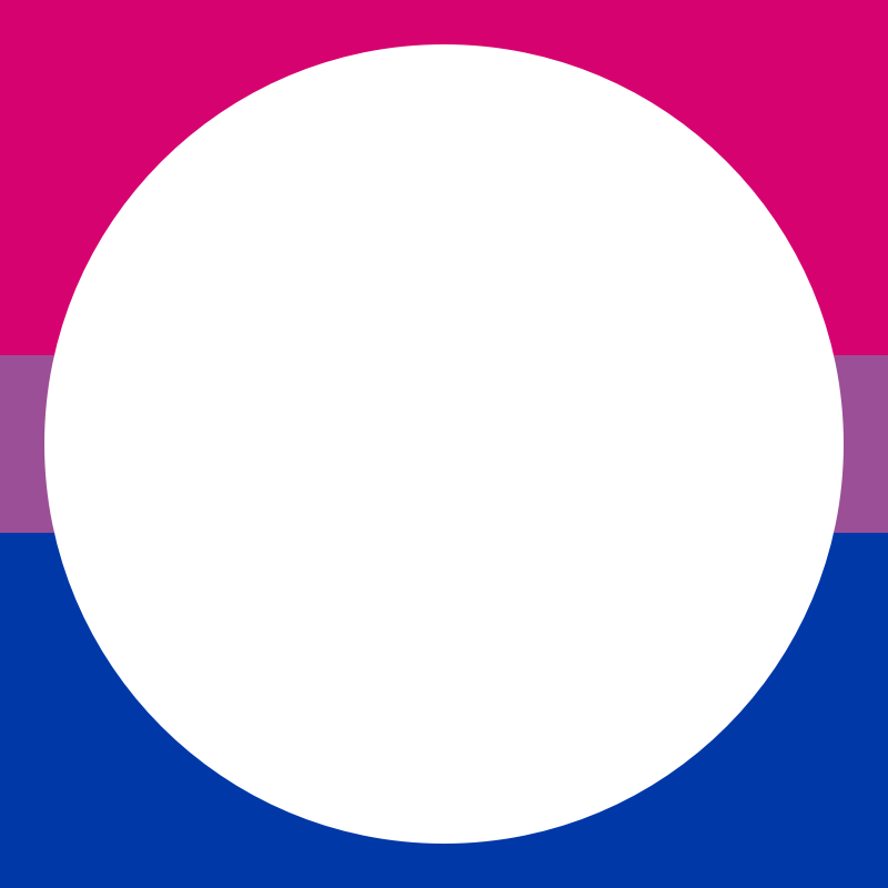 Bisexual pride flag border round frame