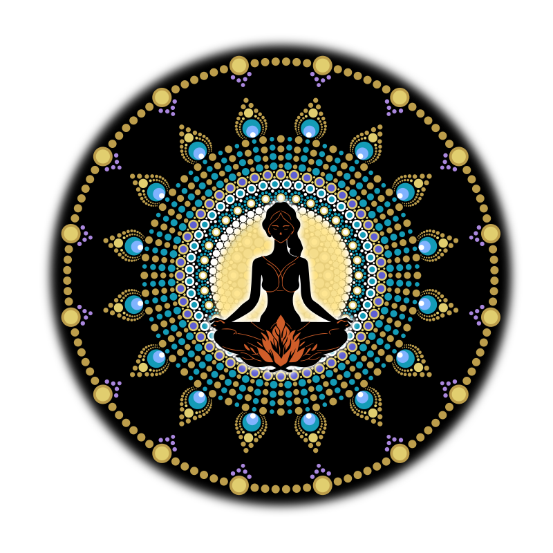 Mandala Meditating Woman 2