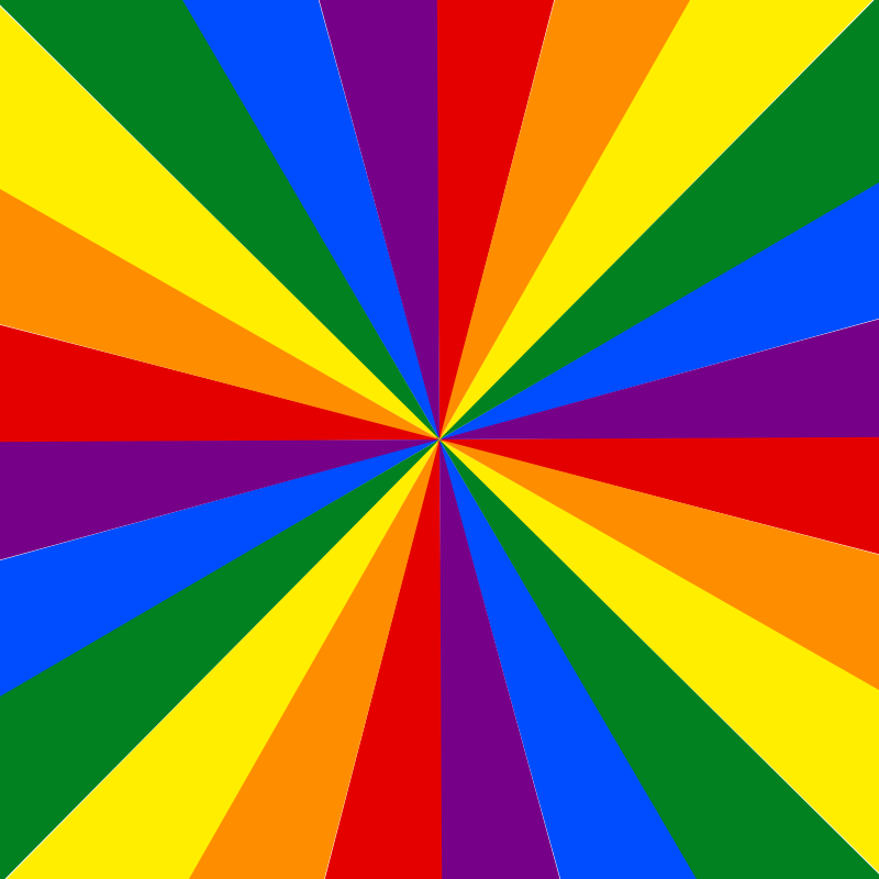 Rainbow pride starburst