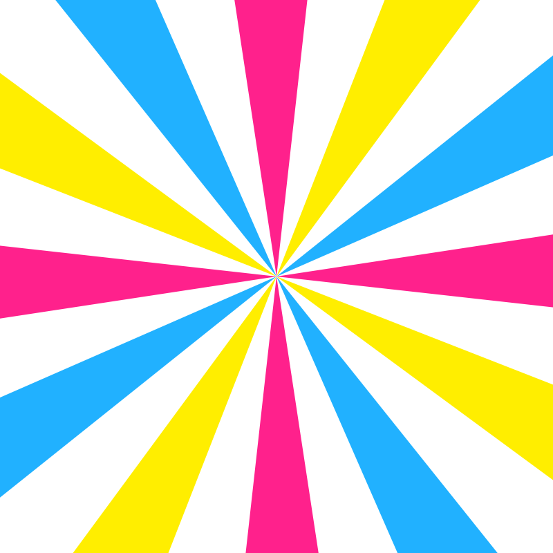 Pansexual starburst with white pink blue yellow