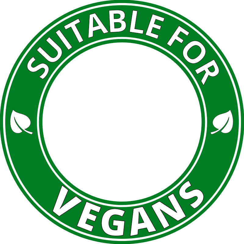 Suitable for vegans circle border transparent center