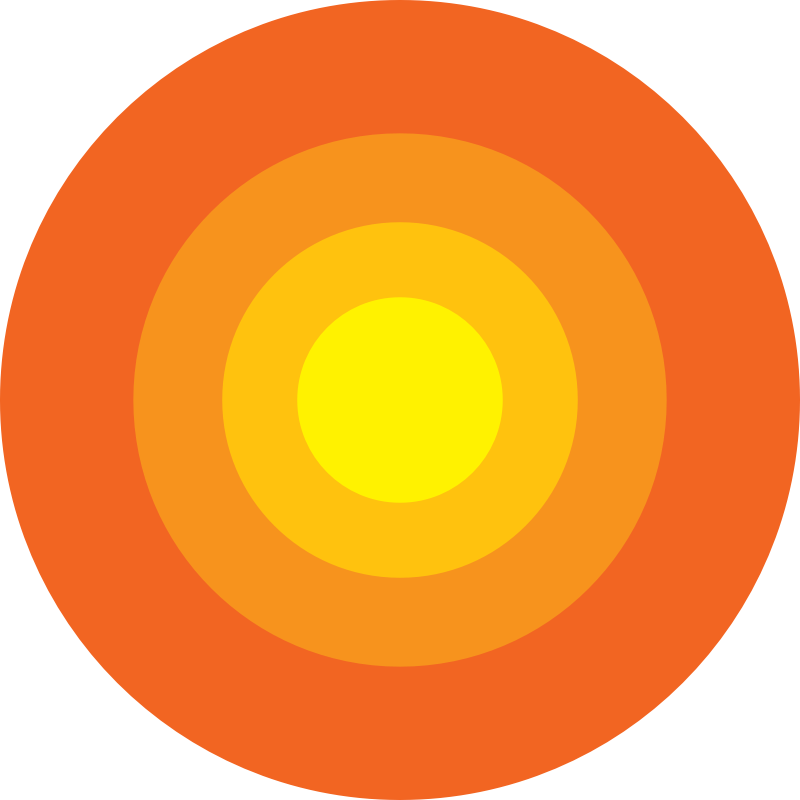 4 layer onion diagram yellow to orange heat insulation 