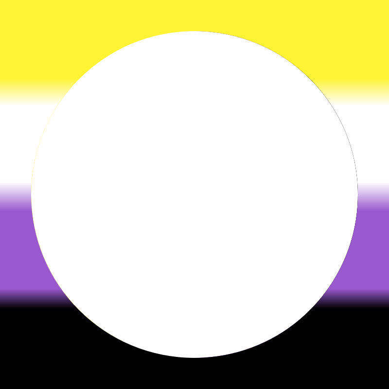 Nonbinary pride wavy gradient round frame