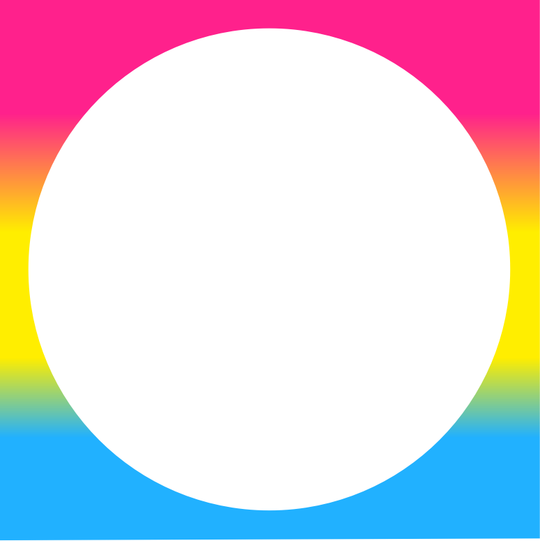 Pansexual pride wavy gradient frame round 