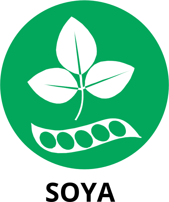 Soya allergen icon with green circle