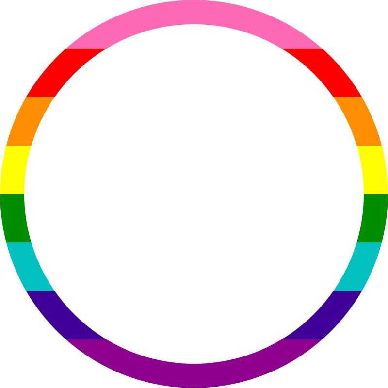 LGBT gay pride original pink round frame overlay