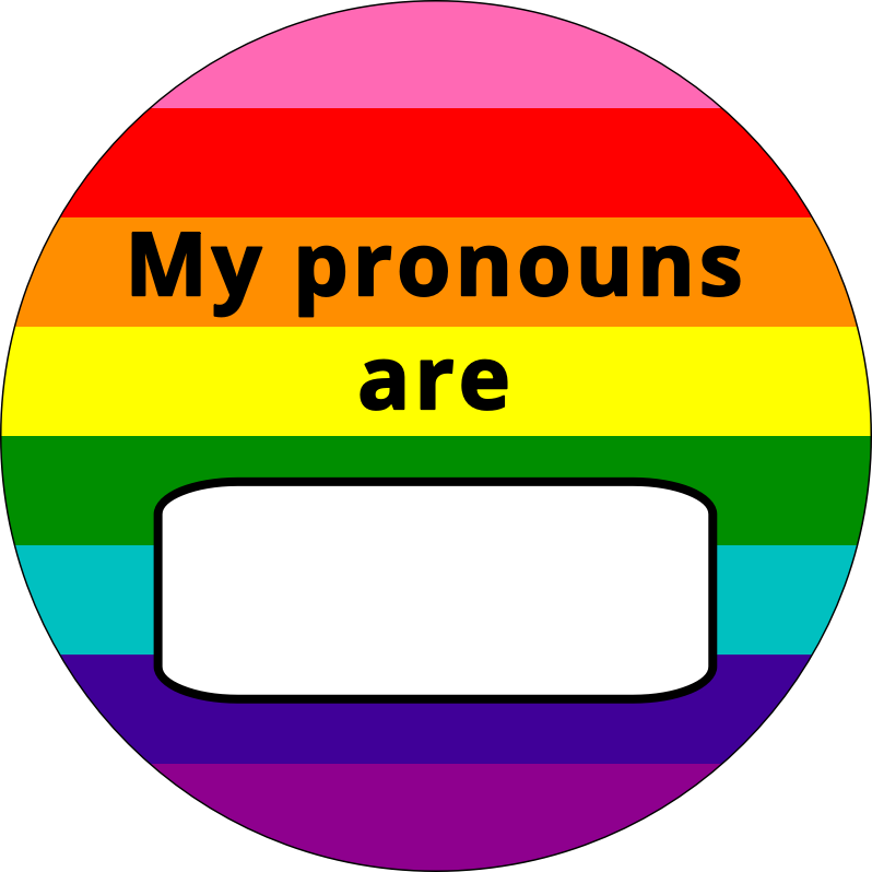 She Her Pronoun Rainbow Stickers for Gay Pride, LGBTQ Rainbow Flag Pronoun  - We Are Pride – We are Pride