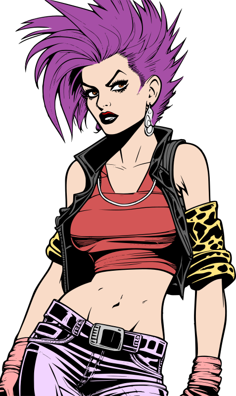 80s punk woman