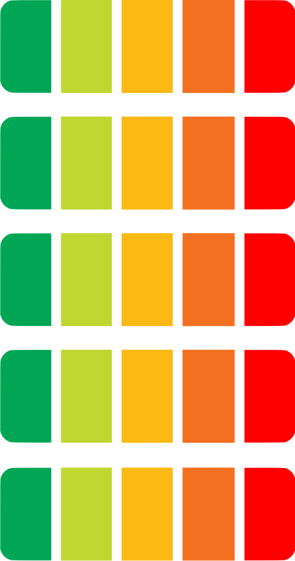 Red orange green scale blank no writing 