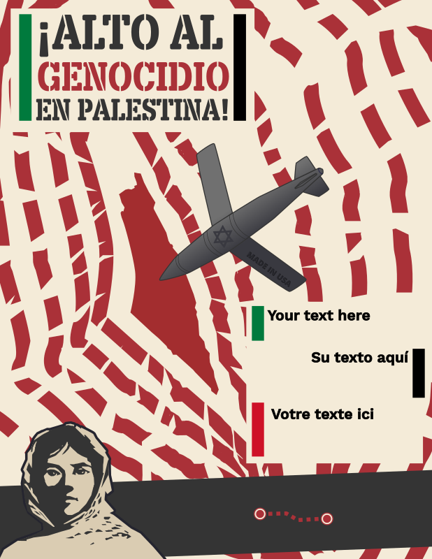 Against the Genocide in Palestine poster