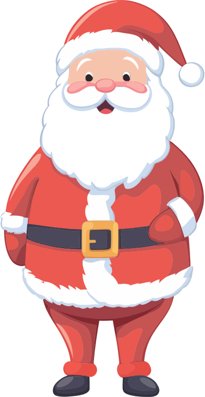 AI Generated Santa By Petr Kratochvil Vectorized