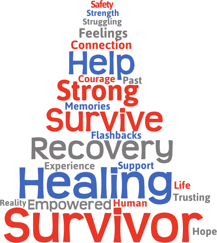 Survivor word cloud triangle SFW transparent 