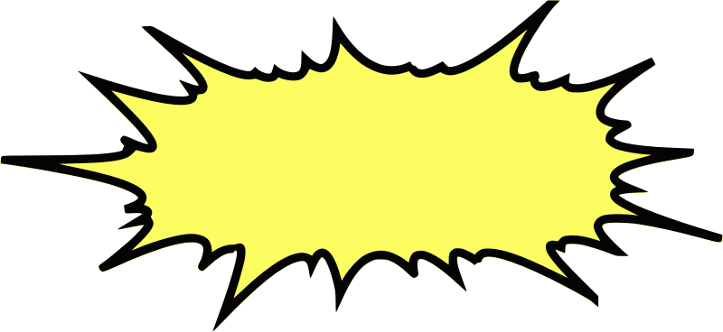 comic burst speech bubble yellow