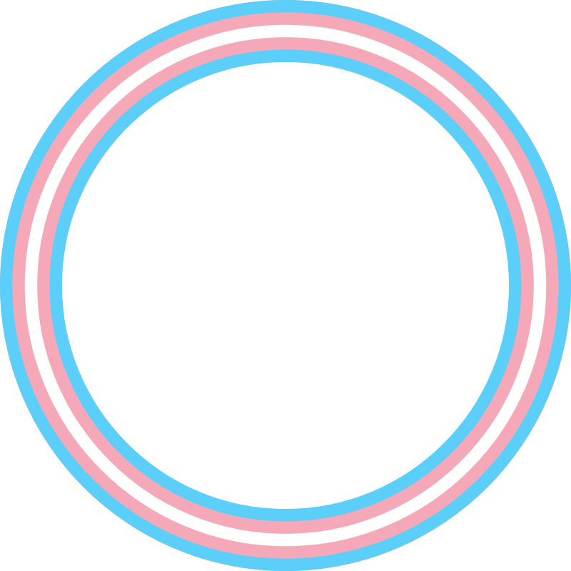 Trans pride inner circle frame bordet - Openclipart