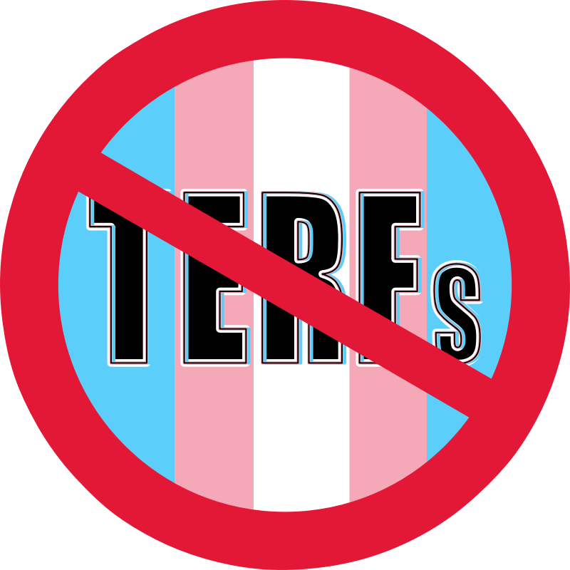 No transphobia warning sign no terfs