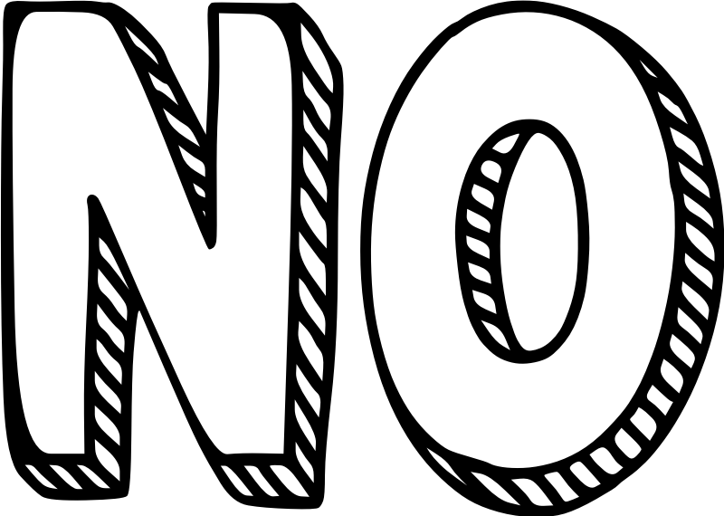 NO white 3D word art block text