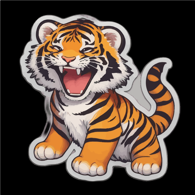 baby tiger sticker