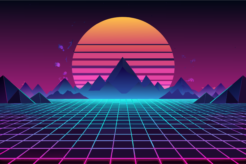 Synthwave background