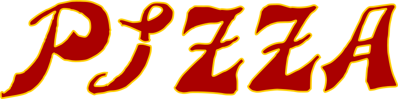 Retro Pizza Text