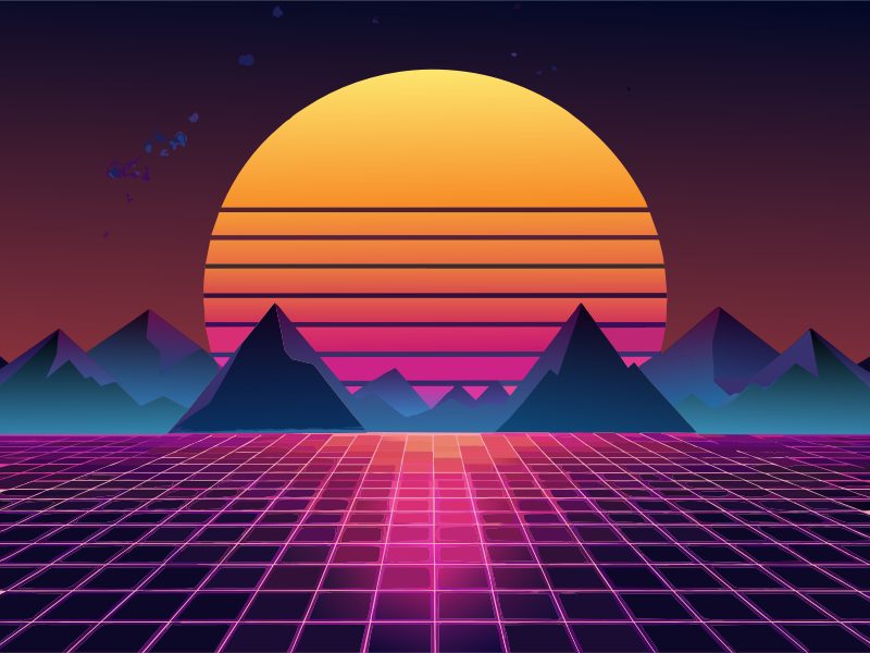 Synthwave sunset