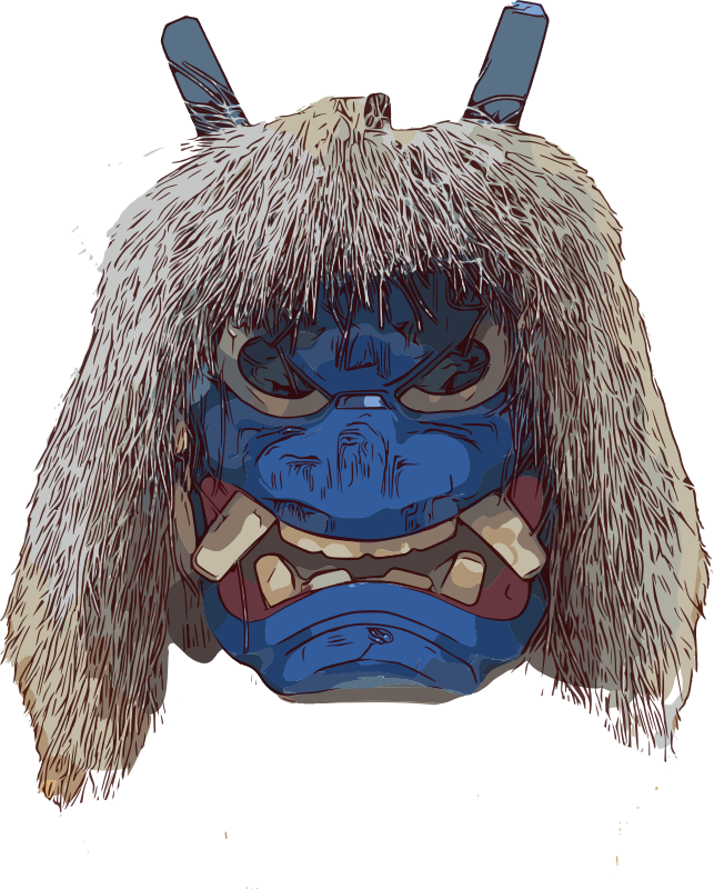 Blue Namahage Mask