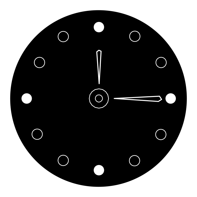 Minimalistic circular amoled Clock