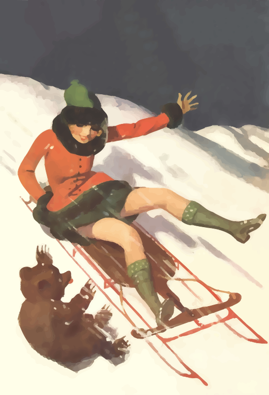 Sledding Woman