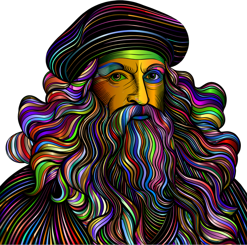 AL Generated Leonardo Da Vinci 2 Psychedelic