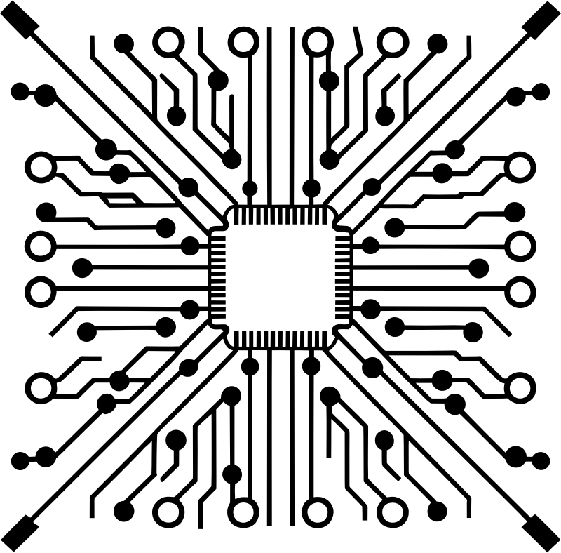 AL Generated Processor Circuit Board By Rostislav Kralik Vectorized