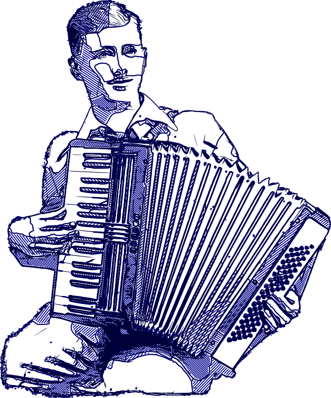 Man with an Accordion - Blue Remix