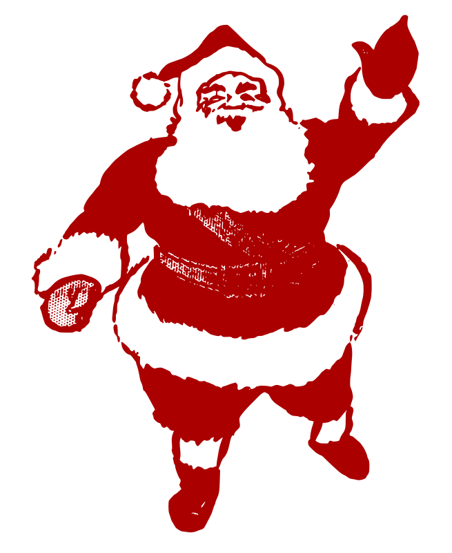 Retro Red Santa