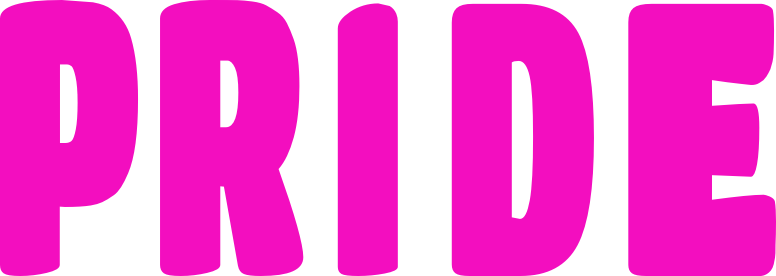 Pride LGBT pink 3D text