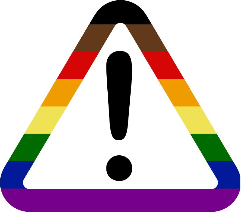 LGBT+ progress pride poc rainbow triangle