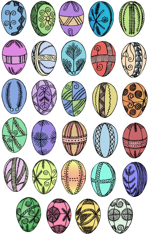 Decorated Easter Eggs - Colour Remix
