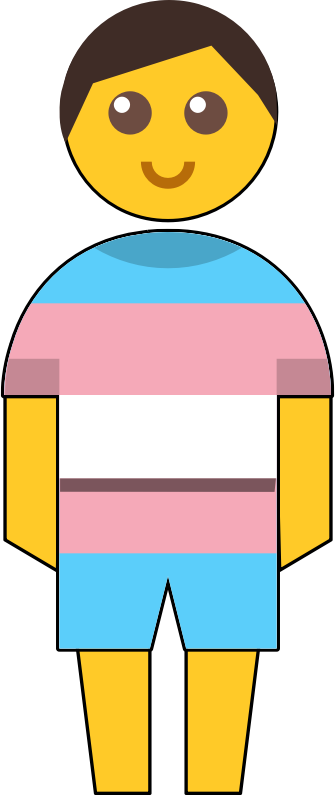 Transgender pre-teen boy emoji symbol 