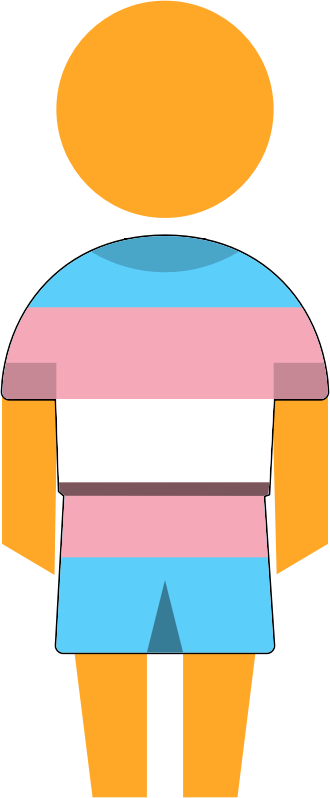 Simple transgender child or boy symbol 