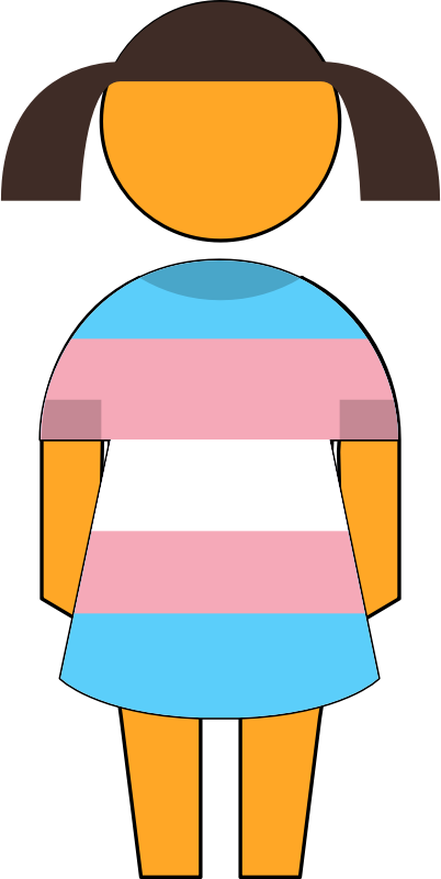 Transgender pre-teen girl in pride dress