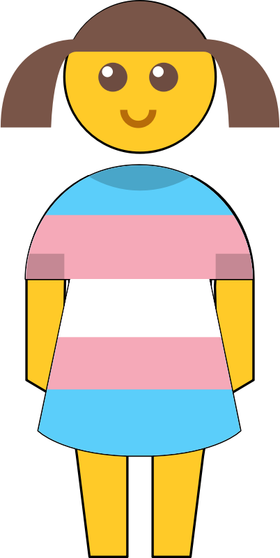 Transgender trans girl smiling emoji 