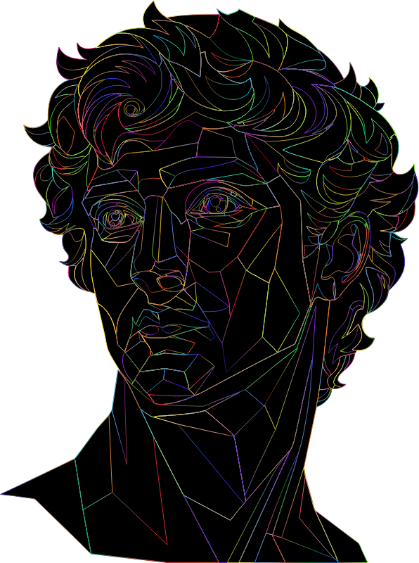 AL Generated Alexander The Great Line Art Polyprismatic