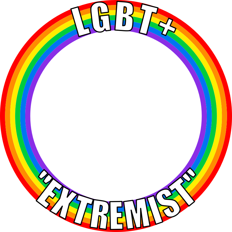 LGBT Pride Extremist round frame