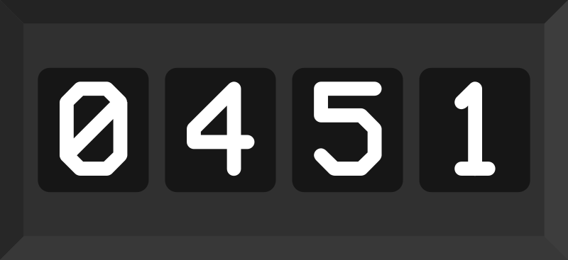 4-Digit Number Counter Ticker