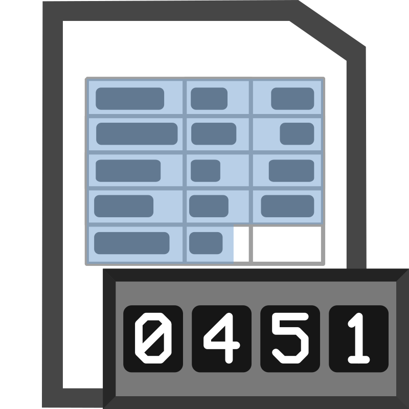 CSV Spreadsheet File Word Count Icon