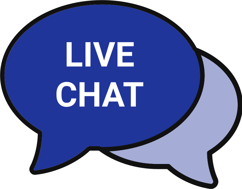 Blue live chat icon