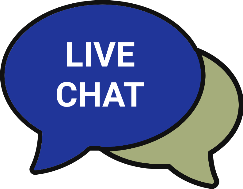 Live chat 2 blue bubbles 