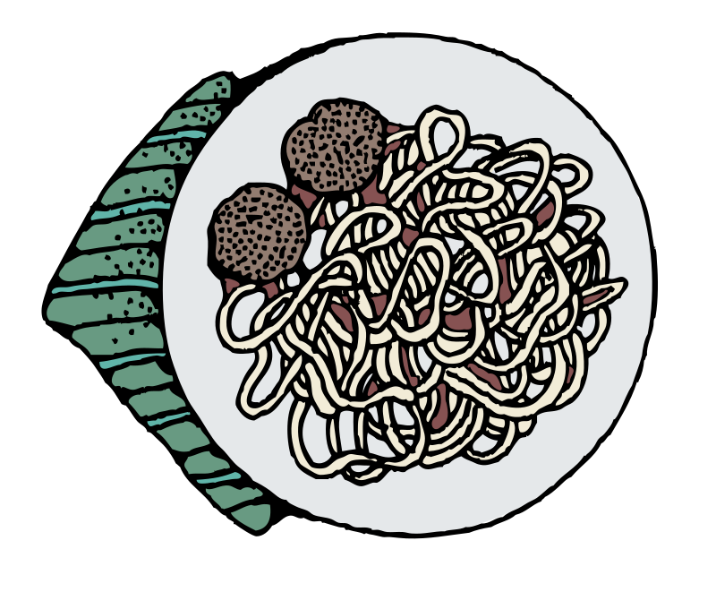 Spaghetti and Meatballs - Colour Remix