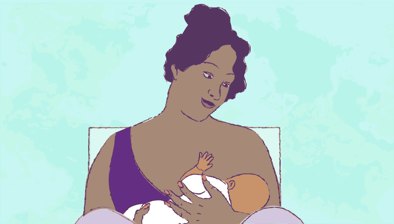 Cartoon Breastfeeding Mother