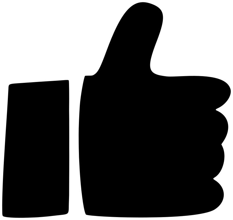 Simple Black Thumbs Up