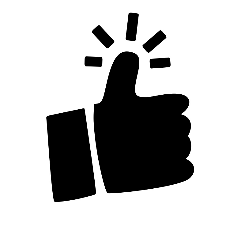 Active Black Thumbs Up White Circle